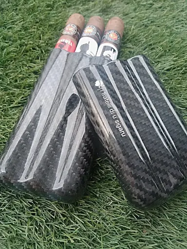 Etui 3 cigares - Carbone